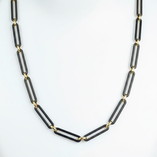 Black-Gold Monochrome Link Chain