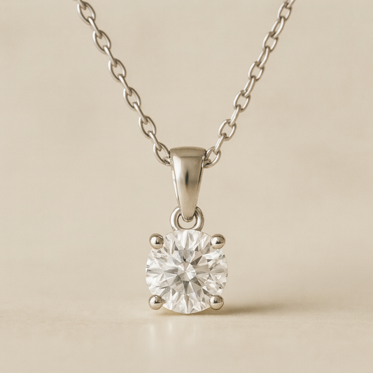 Holiday Bundle 2: Solitaire Pendant + Free Diamond Bracelet