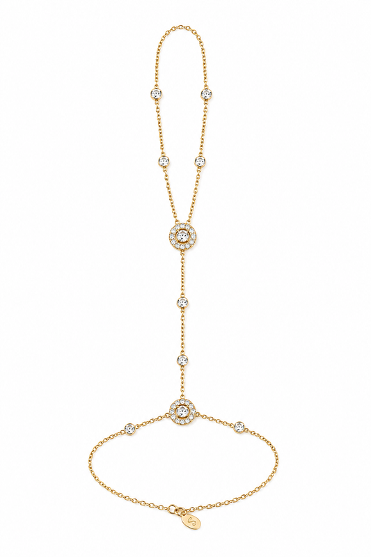 Finger Chain Bracelet 14K Gold