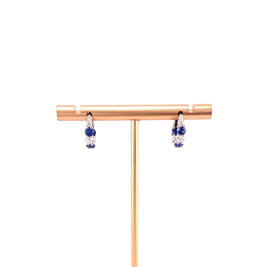 Diamond & Sapphire Hoops