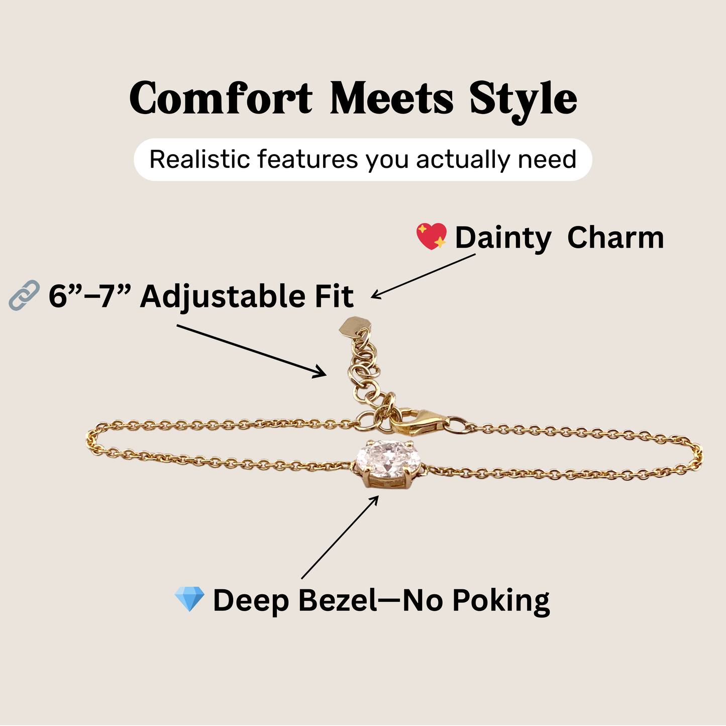 Oval Solitaire Bracelet