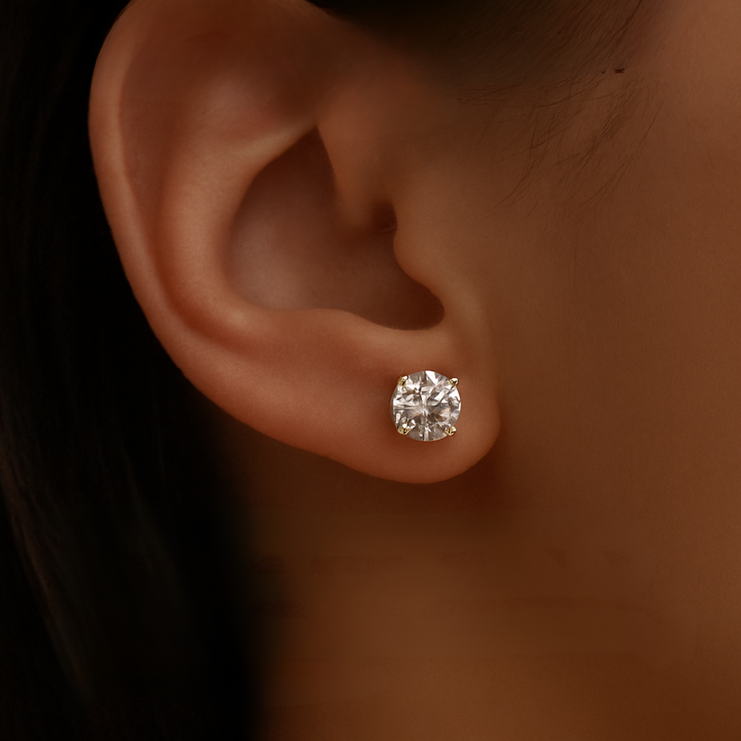 Everyday Diamond Studs 14k Gold