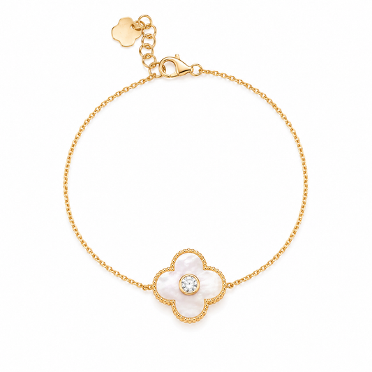 Clover Diamond Bracelet 14K Gold