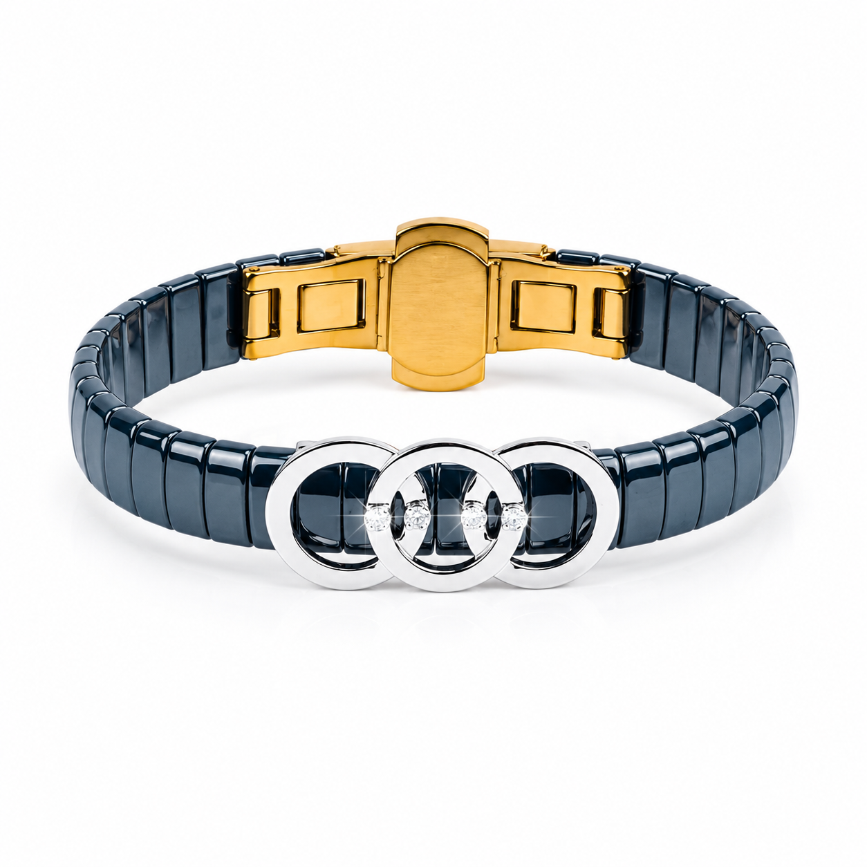 Men's Ceramic Diamond Band