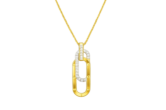 Paperclip Diamond Pendant
