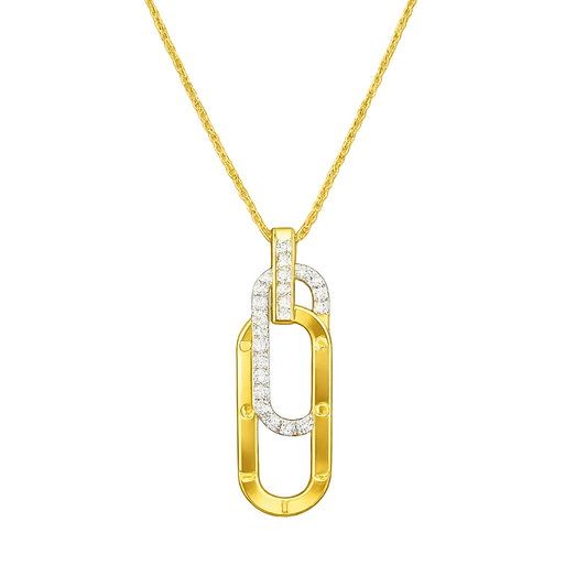 Paperclip Diamond Pendant