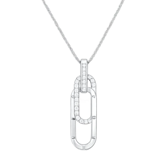 Paperclip Diamond Pendant