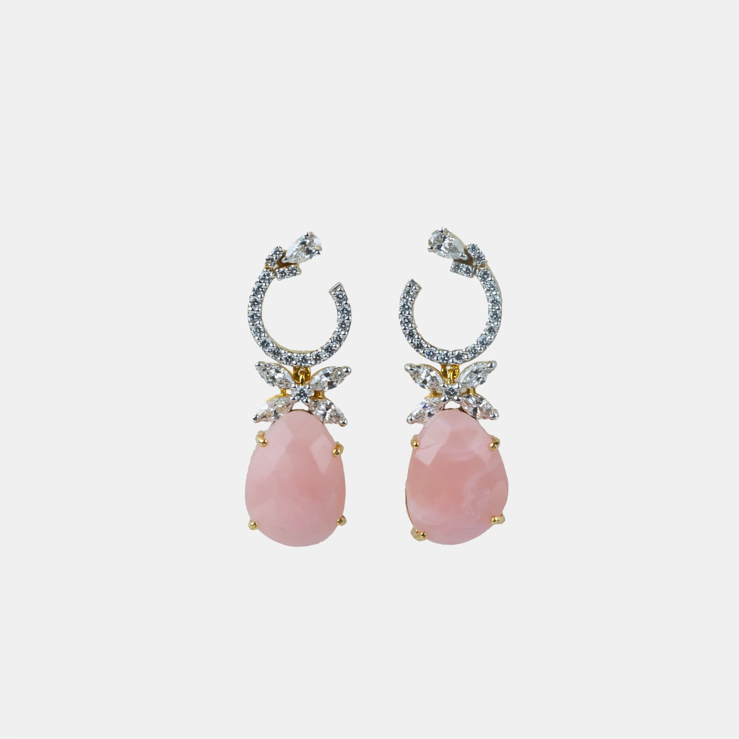 Radiant Rose Drop Earrings