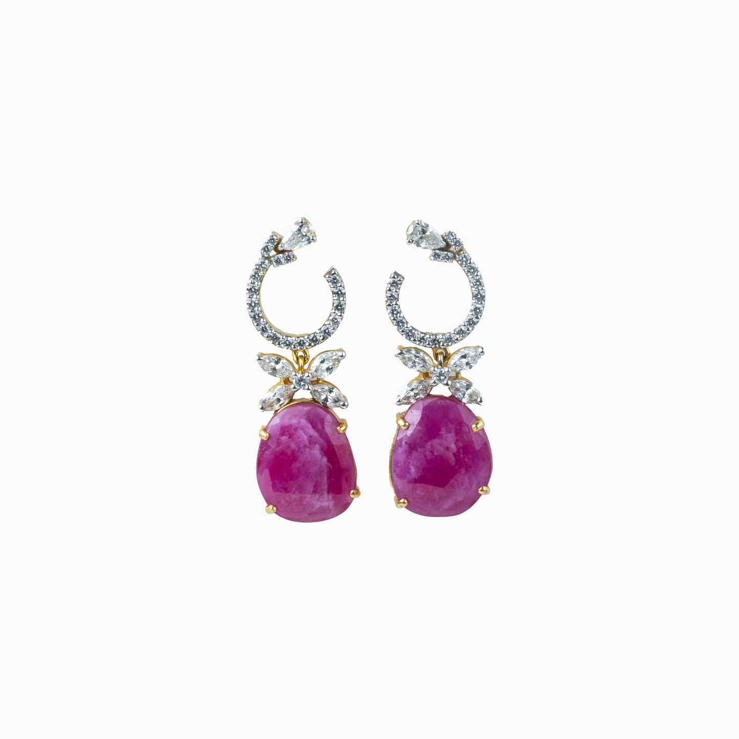 Radiant Ruby Drop Earrings