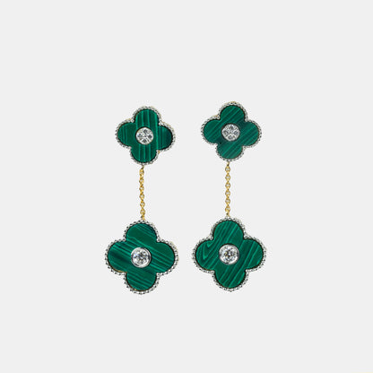 Verdant Clover Drop Earrings