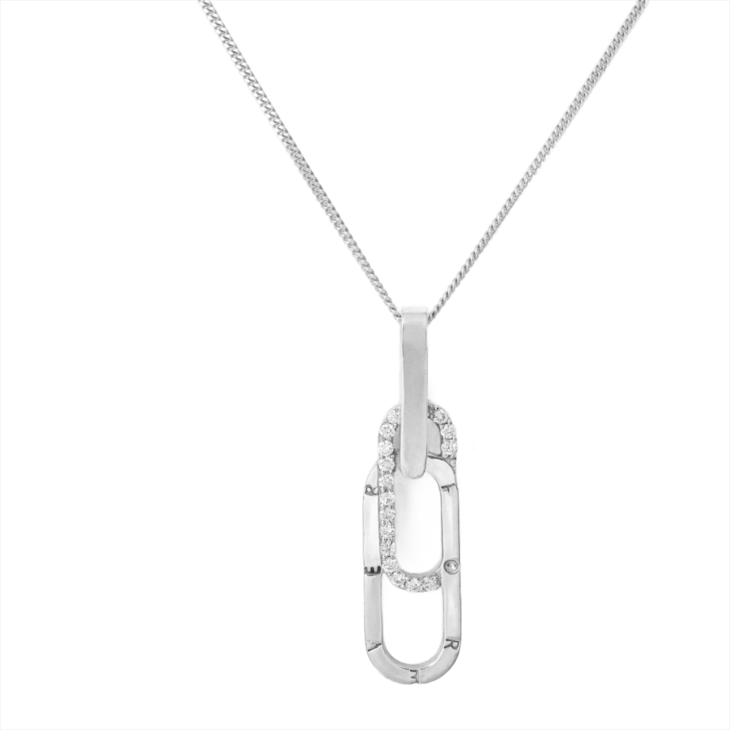 Paperclip Diamond Pendant