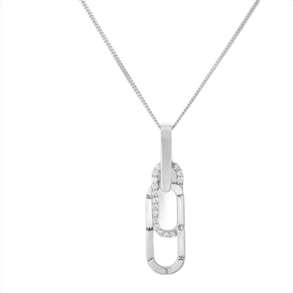 Paperclip Diamond Pendant