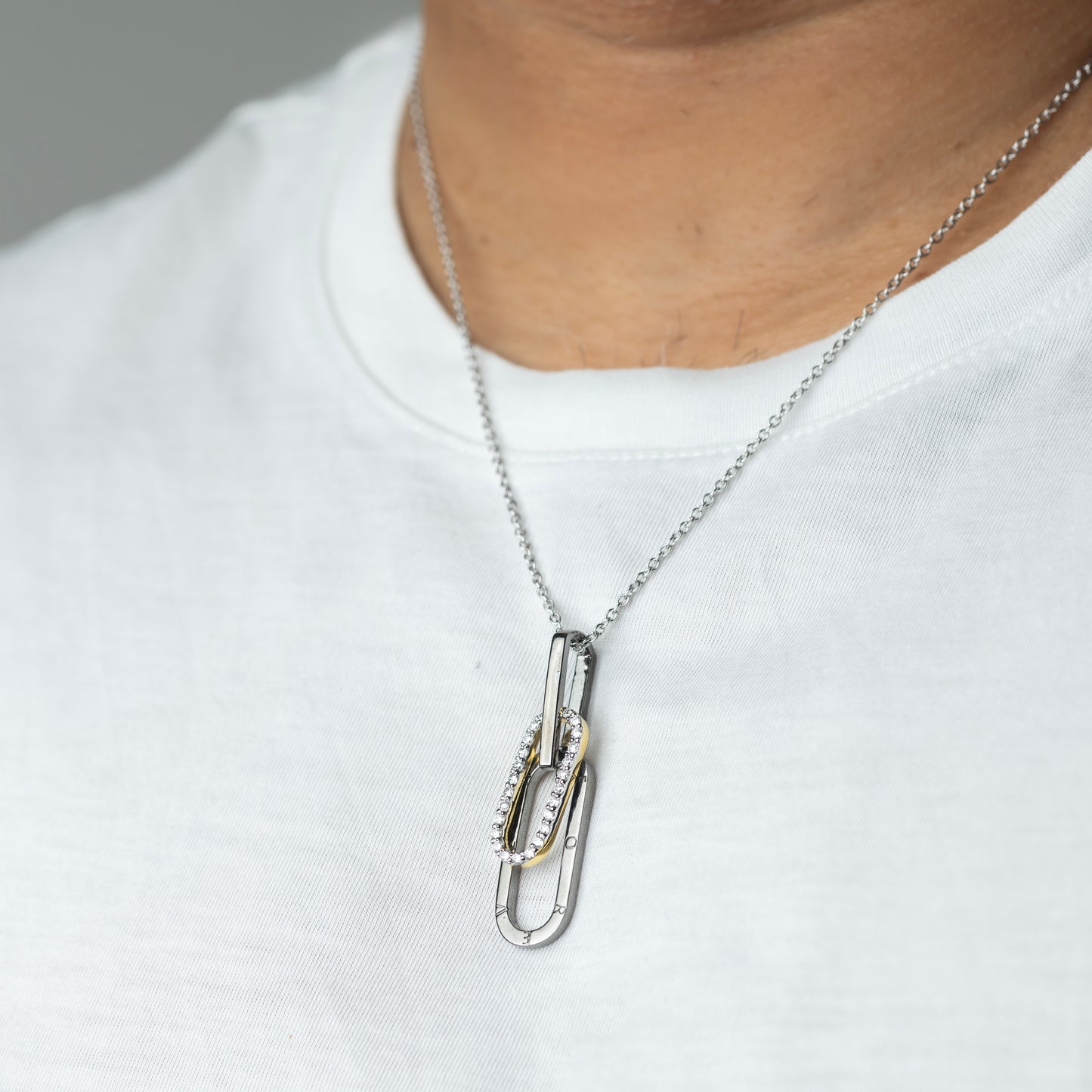 Paperclip Diamond Pendant