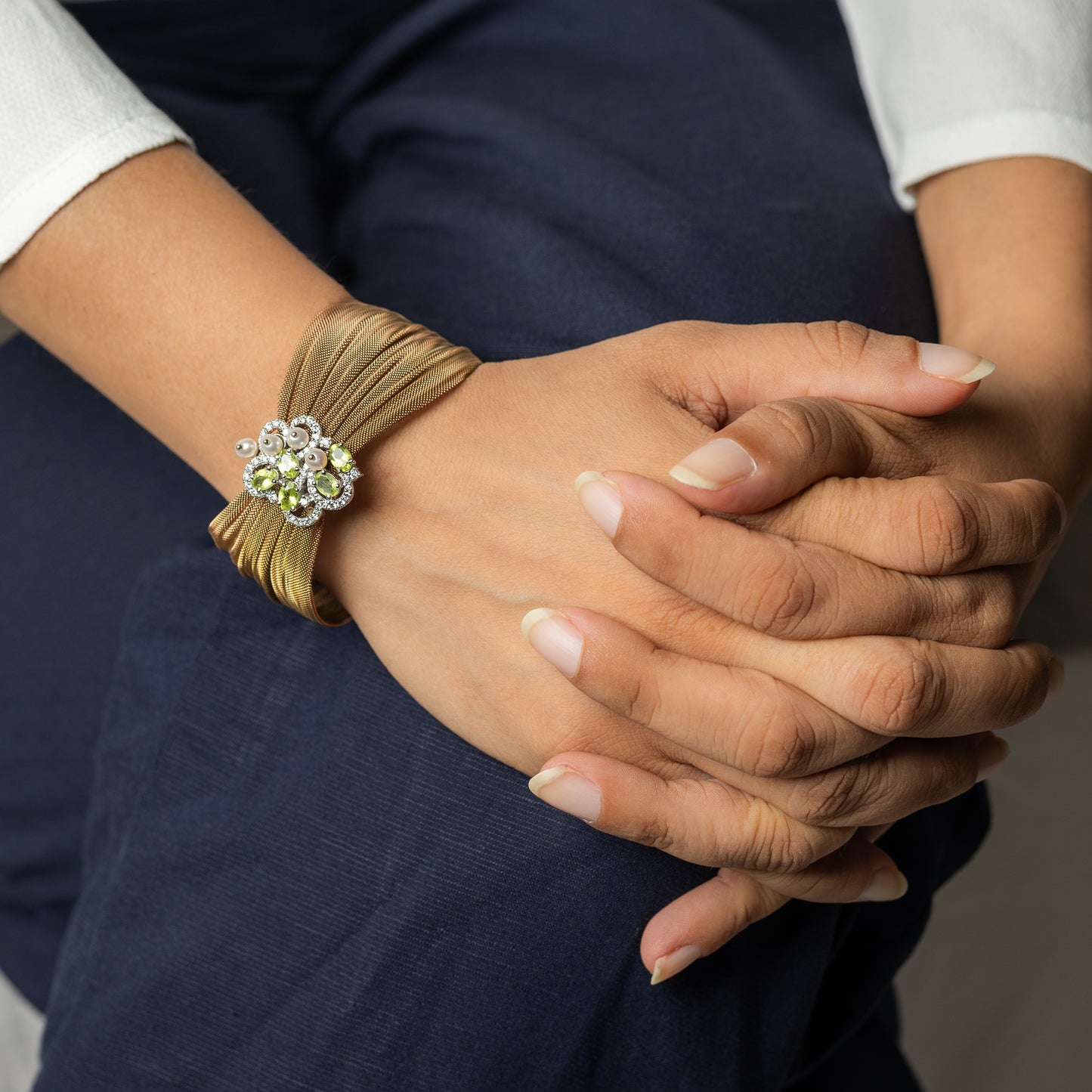 Golden Weave Elegance Cuff