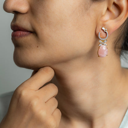 Radiant Rose Drop Earrings