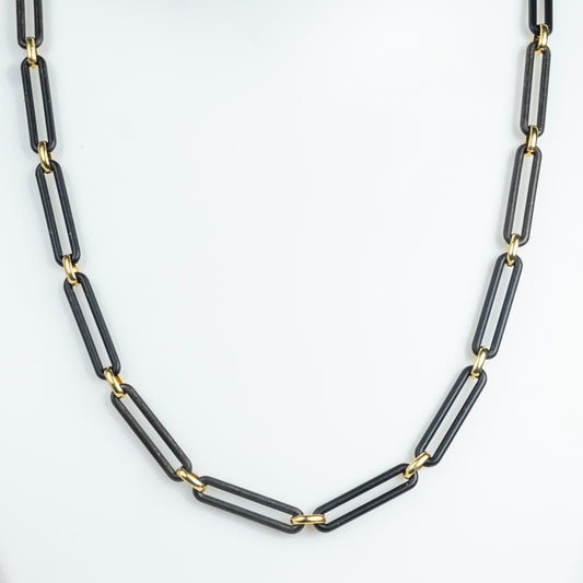 Black-Gold Monochrome Link Chain