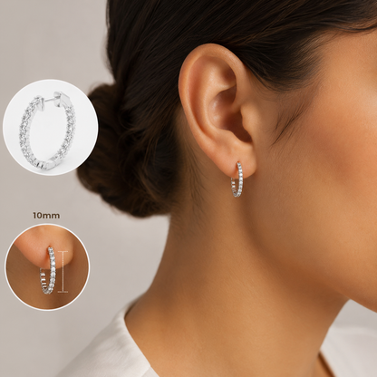 Diamond Inside-Out Hoops