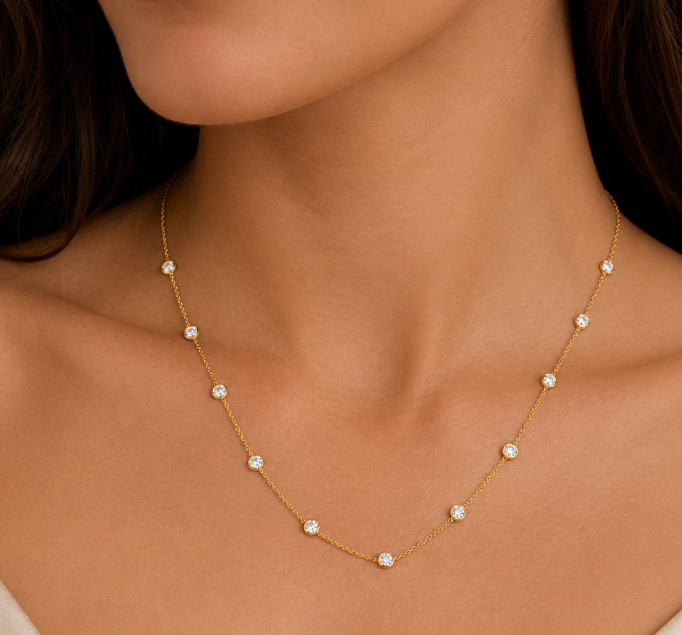 Rosé Yard Necklace 14k Gold