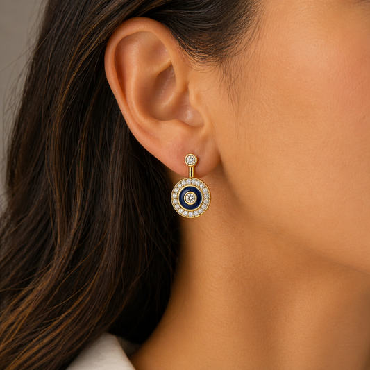 Evil Eye Earring Sterling Silver