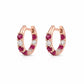 Diamond &  Ruby Hoops