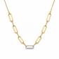 Diamond Paperclip Chain Necklace