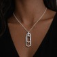 Paperclip Diamond Pendant