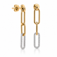 Diamond Paperclip Earring