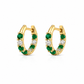 Diamond & Emerald  Hoops