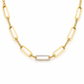 Diamond Paperclip Chain Necklace