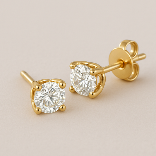 Everyday Diamond Studs 14k Gold
