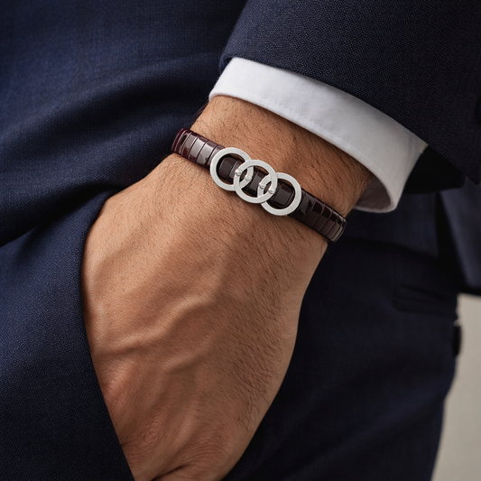 Men's Ceramic Diamond Band