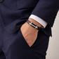 Men's Braided Lab Diamond Bar Bracelet