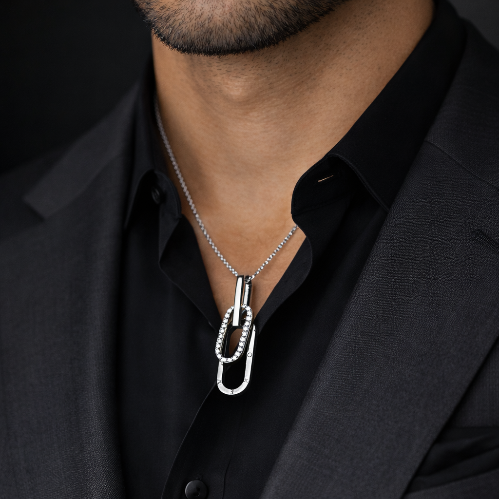 Paperclip Diamond Pendant