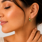 Diamond & Emerald  Hoops