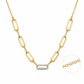 Diamond Paperclip Chain Necklace