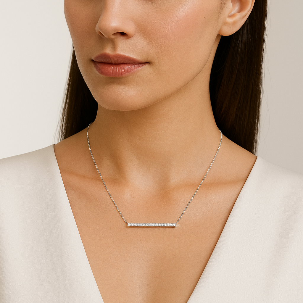 Diamond Bar Necklace