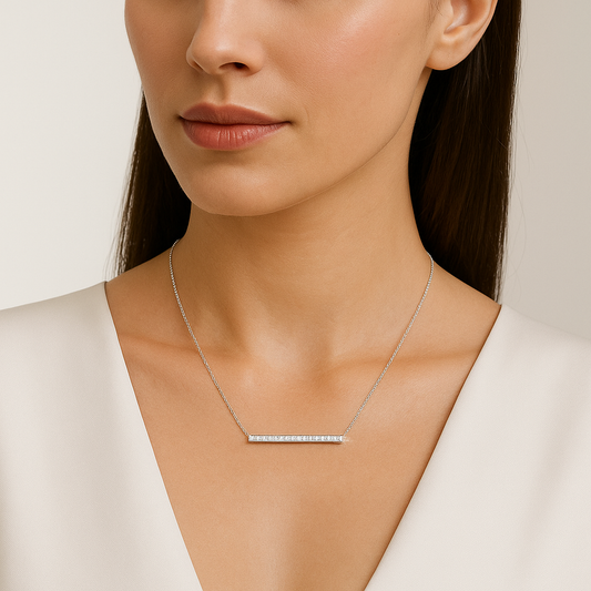 Diamond Bar Necklace