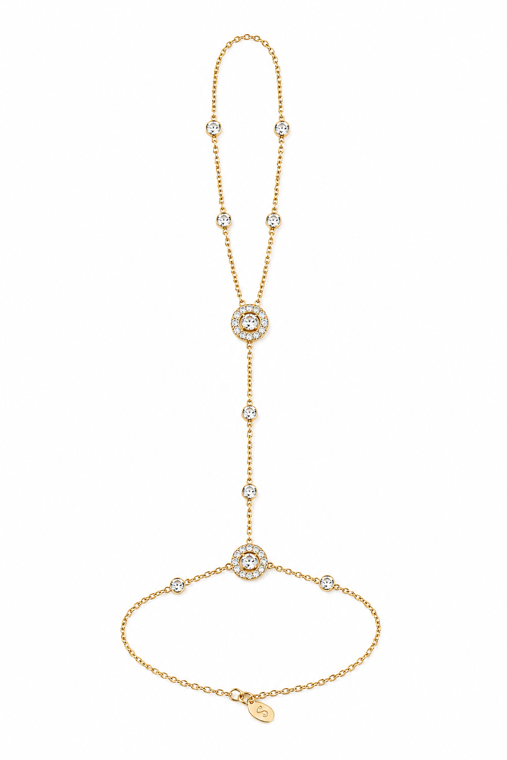 Finger Chain Bracelet 14K Gold