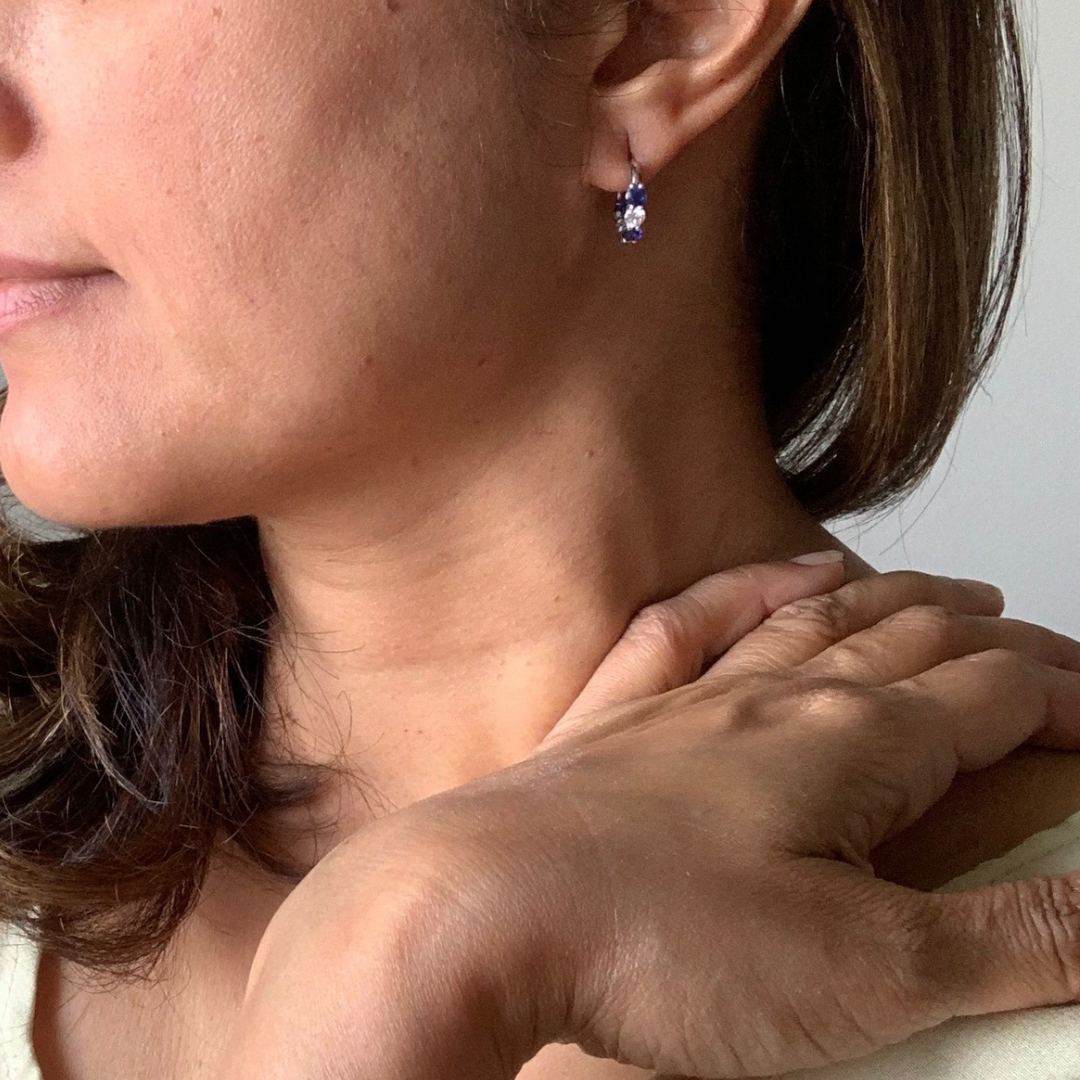 Diamond & Sapphire Hoops