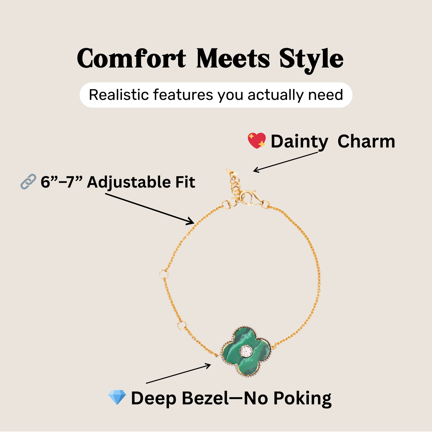 Serenity Clover Diamond Bracelet