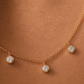 Dangling Diamond Necklace in 14K Gold