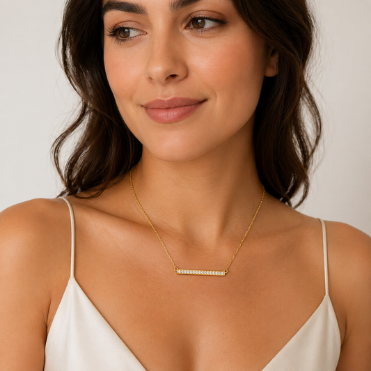 Diamond Bar Necklace