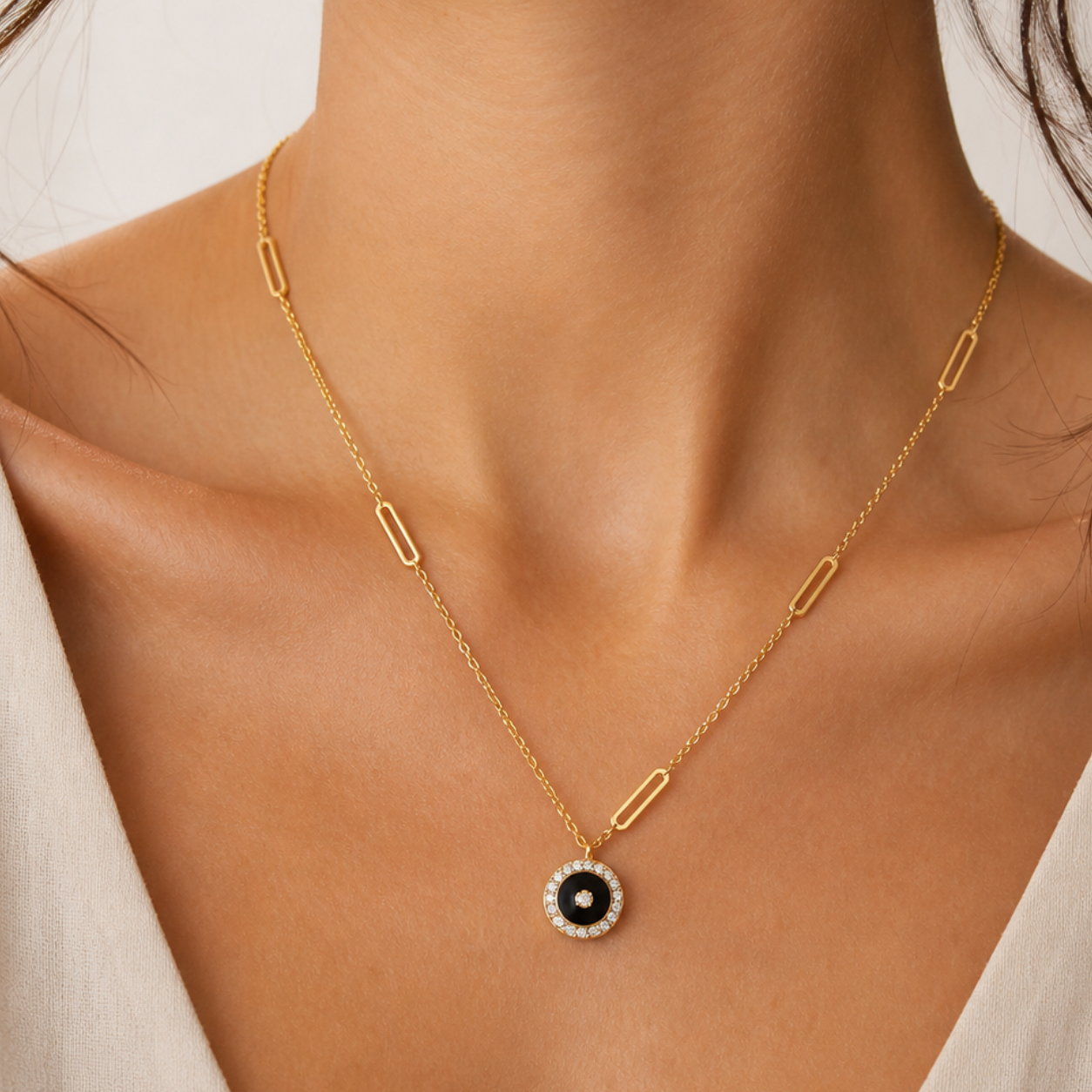 Evil Eye  Necklace Sterling Silver