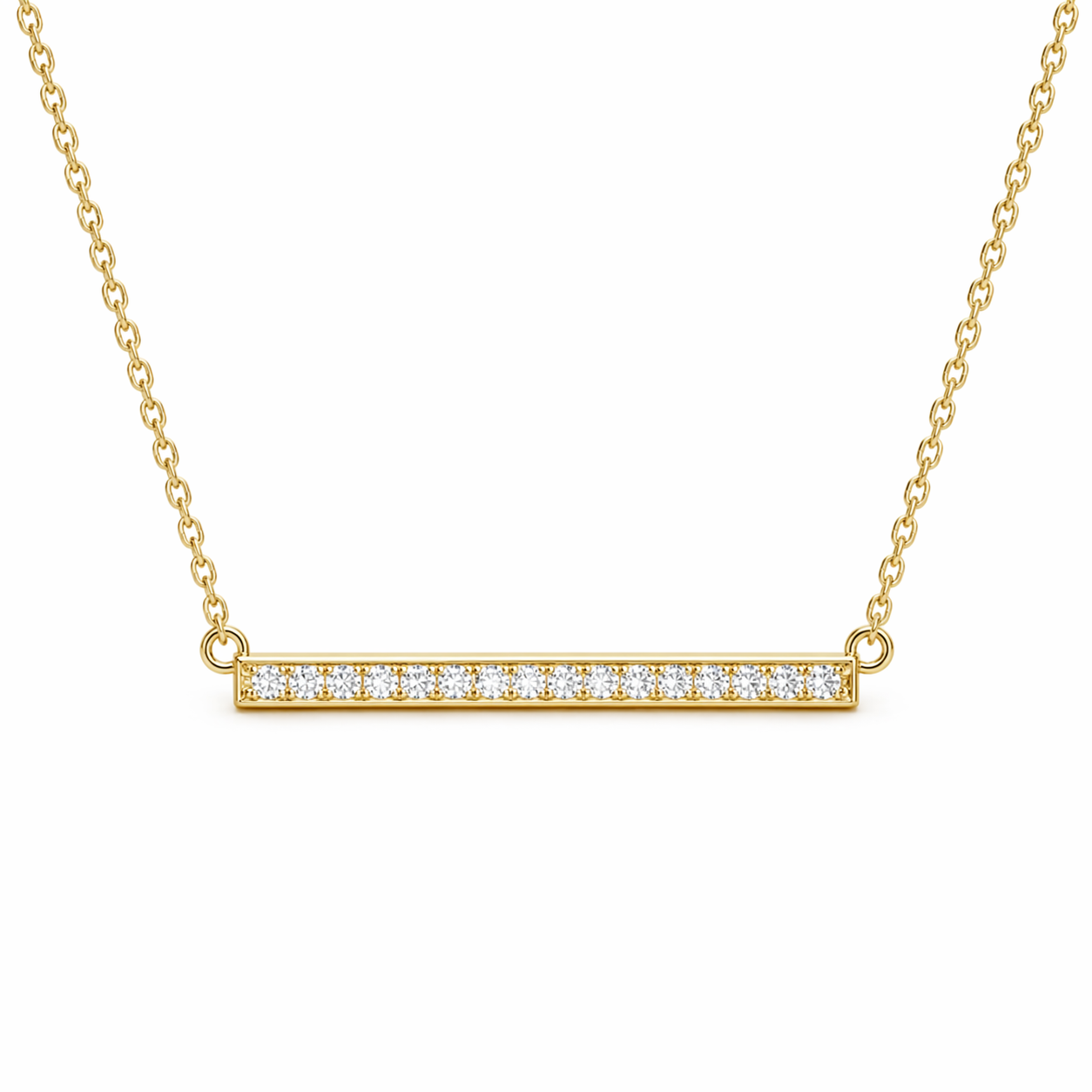 Diamond Bar Necklace