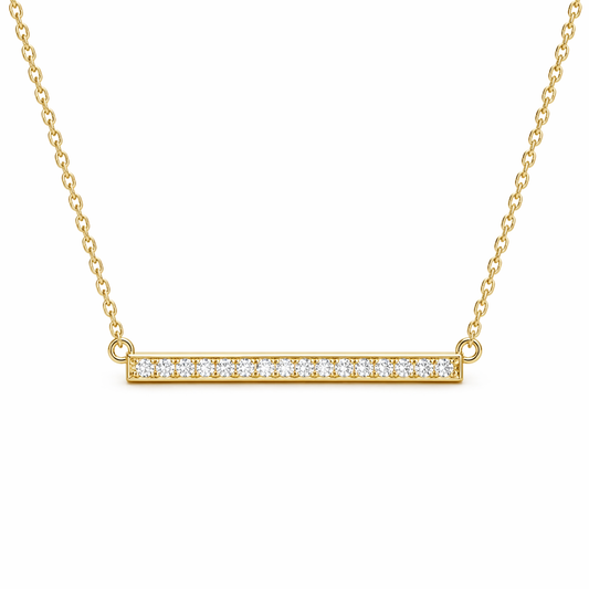 Diamond Bar Necklace
