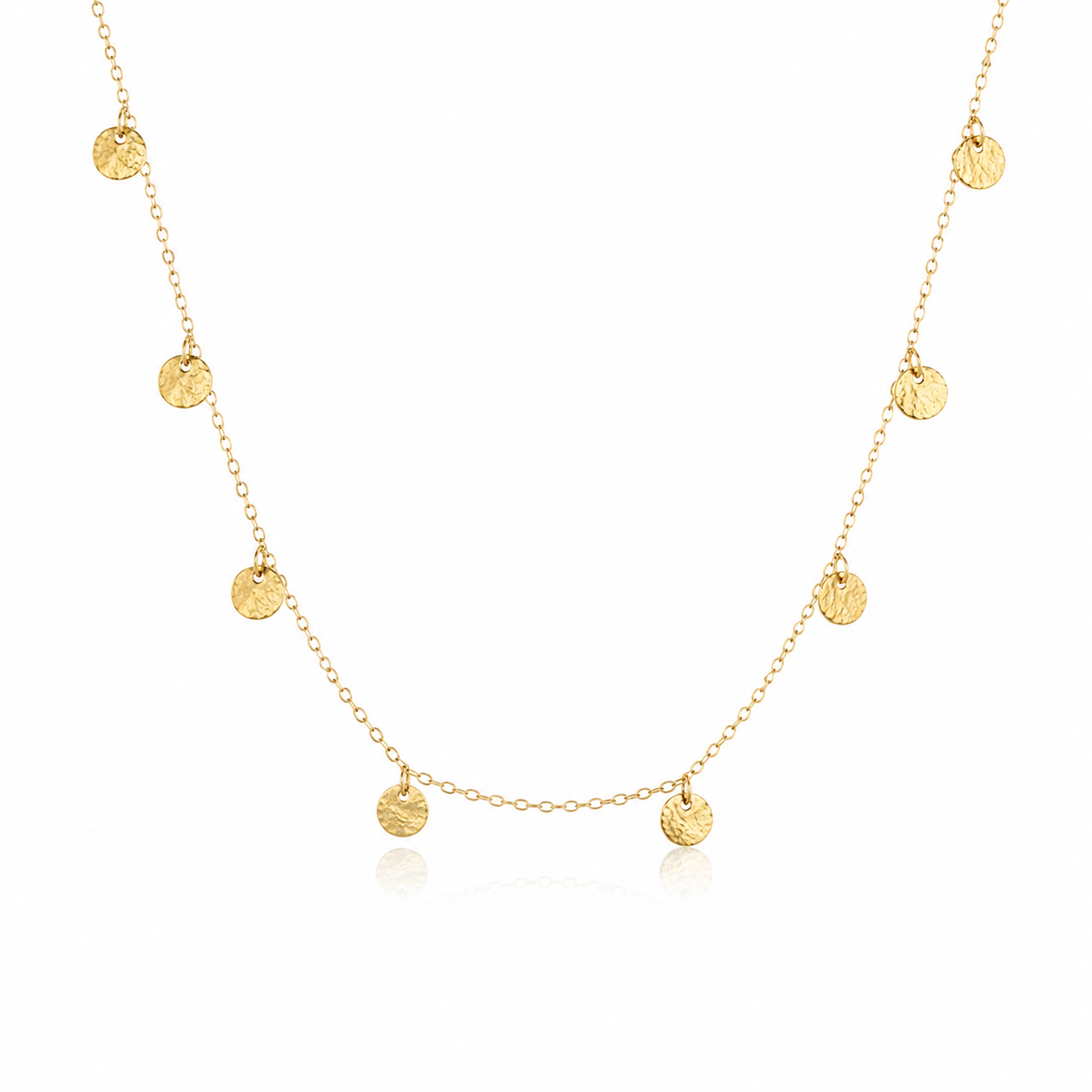 Gold Coin Charm Necklace