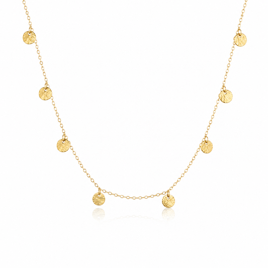Gold Coin Charm Necklace