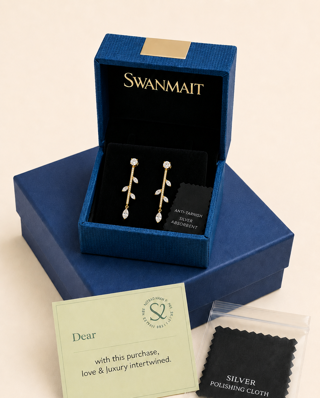 Golden Leaf Drops Earrings
