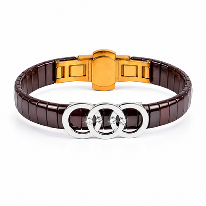 Men's Ceramic Diamond Band