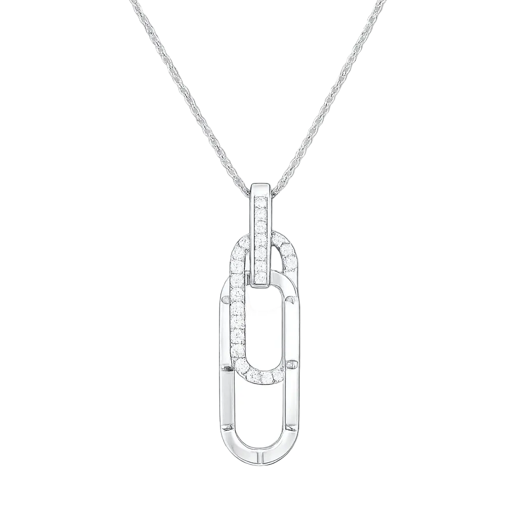 Paperclip Diamond Pendant